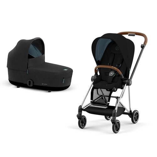 עגלת תינוק מיוס Mios 3 ריפוד שחור מלאנג' Stardust Black CYBEX סייבקס