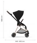 עגלת תינוק מיוס Mios 3 ריפוד שחור מלאנג' Stardust Black CYBEX סייבקס